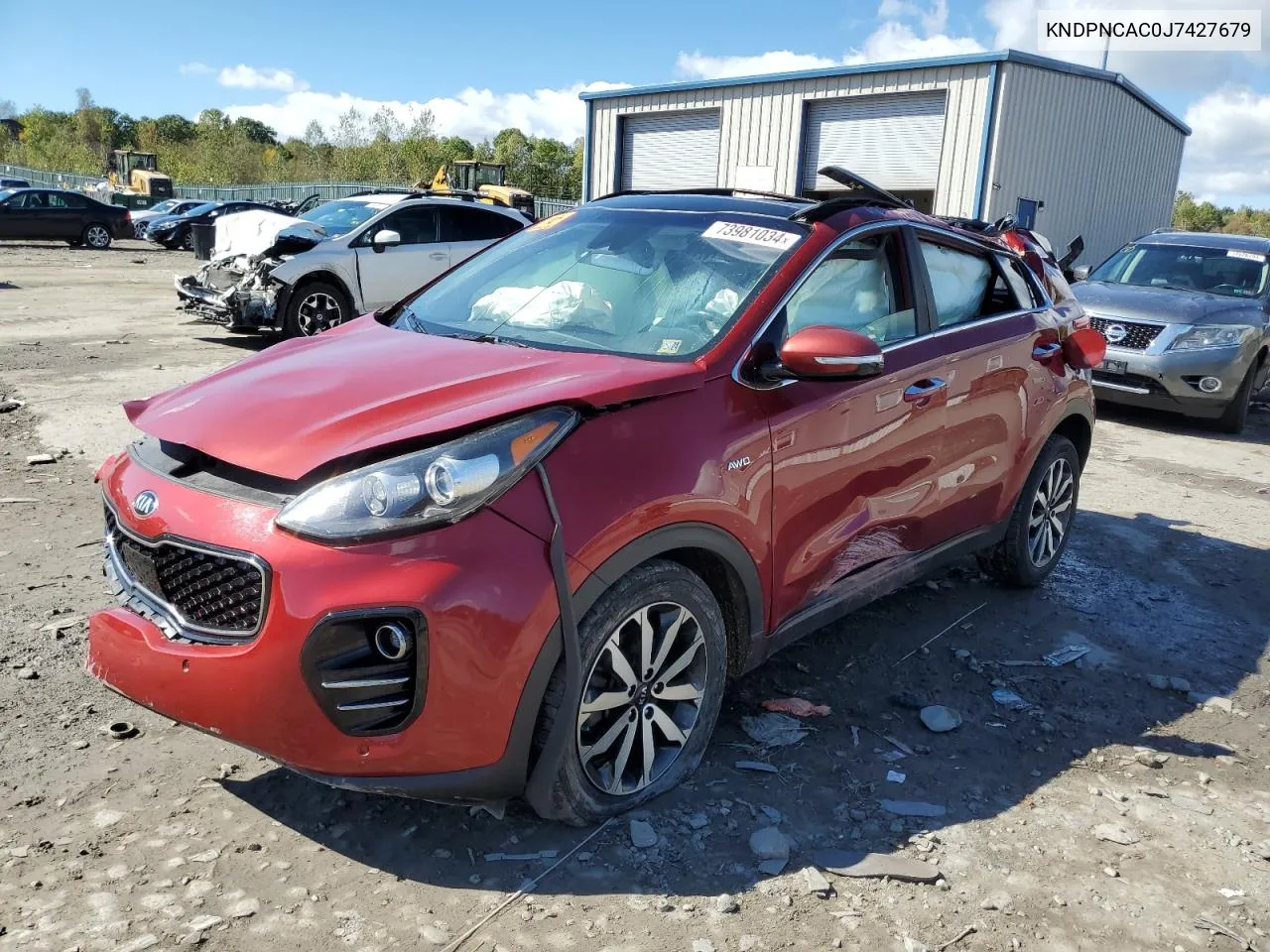 2018 Kia Sportage Ex VIN: KNDPNCAC0J7427679 Lot: 73981034