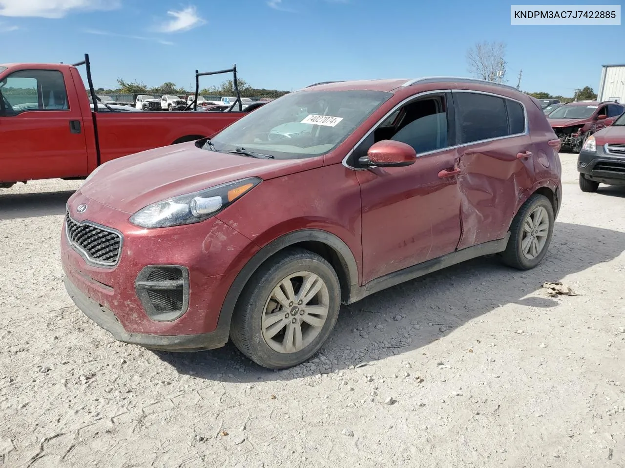 2018 Kia Sportage Lx VIN: KNDPM3AC7J7422885 Lot: 74027074