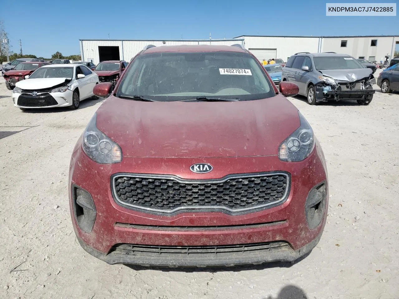 2018 Kia Sportage Lx VIN: KNDPM3AC7J7422885 Lot: 74027074