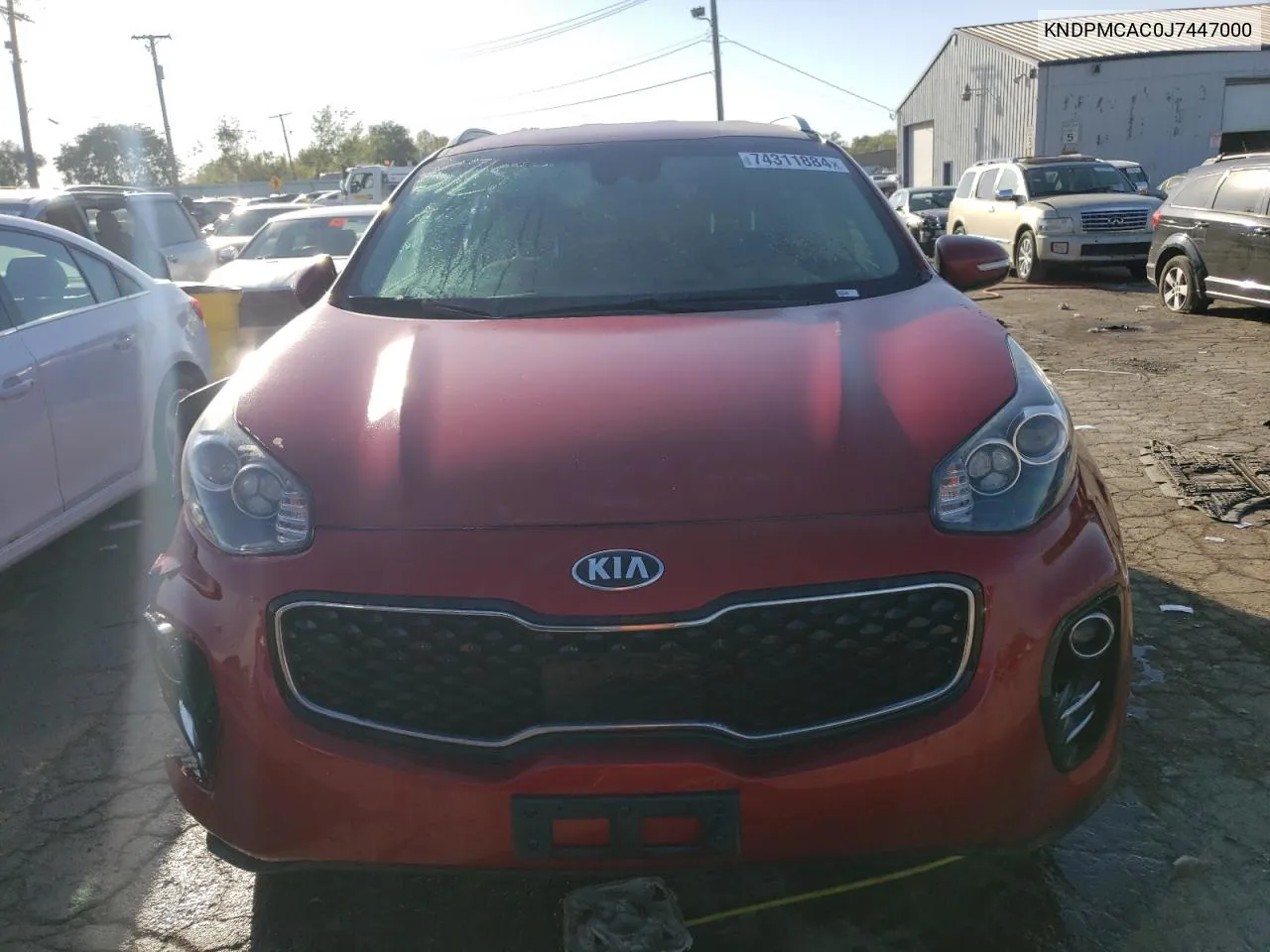 2018 Kia Sportage Lx VIN: KNDPMCAC0J7447000 Lot: 74311884