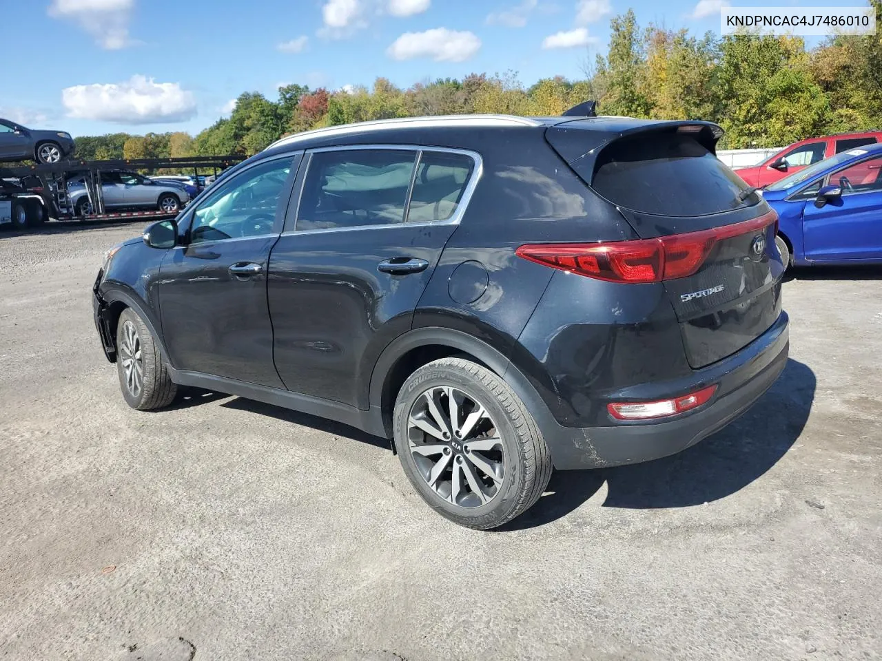 2018 Kia Sportage Ex VIN: KNDPNCAC4J7486010 Lot: 74329414