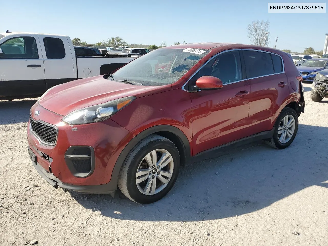 2018 Kia Sportage Lx VIN: KNDPM3AC3J7379615 Lot: 74586774