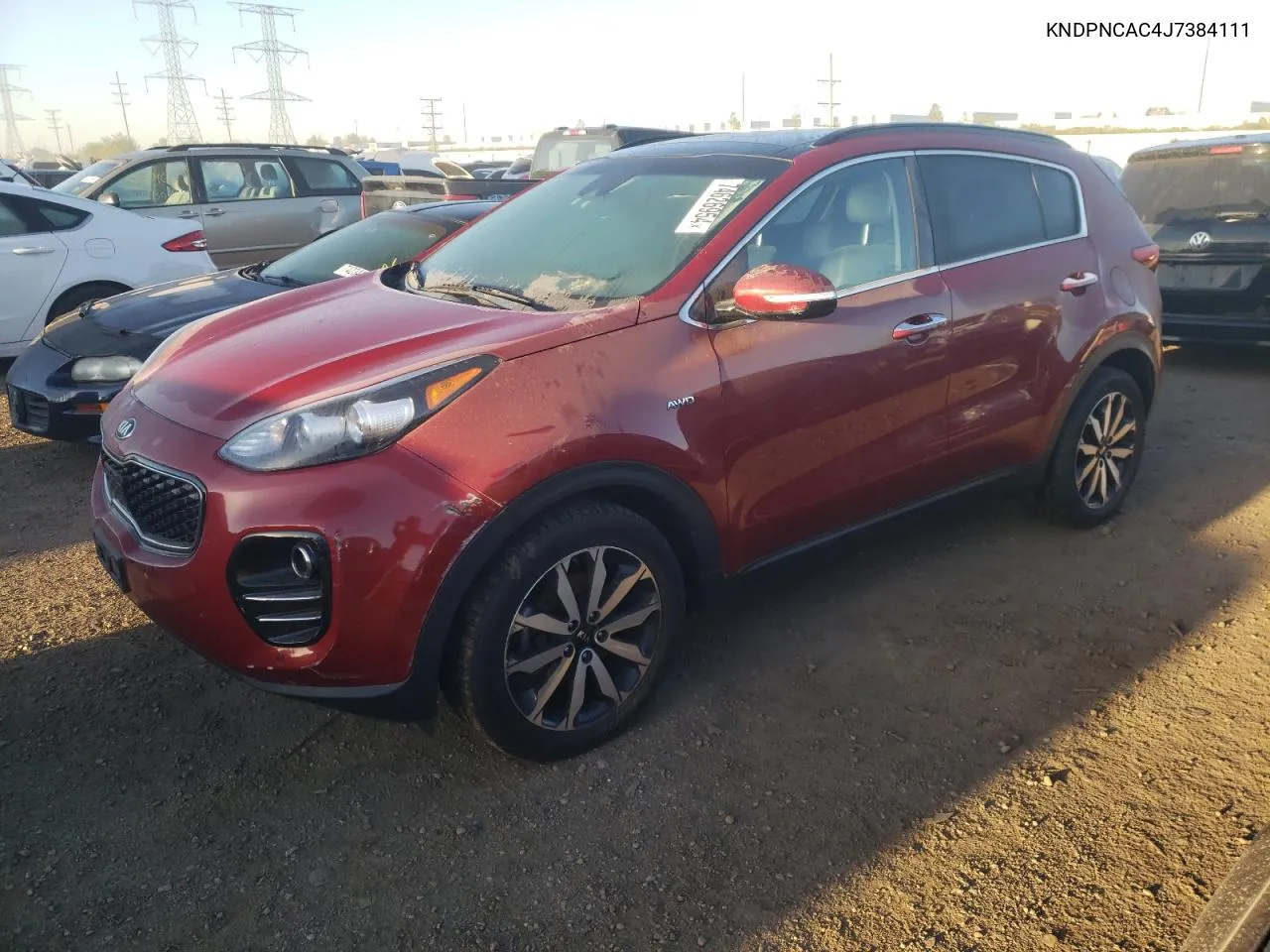 2018 Kia Sportage Ex VIN: KNDPNCAC4J7384111 Lot: 74626954