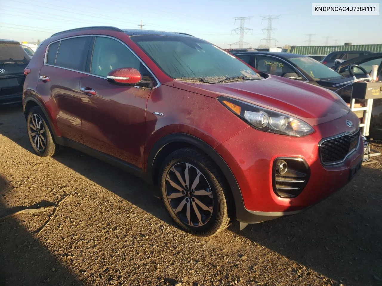 2018 Kia Sportage Ex VIN: KNDPNCAC4J7384111 Lot: 74626954