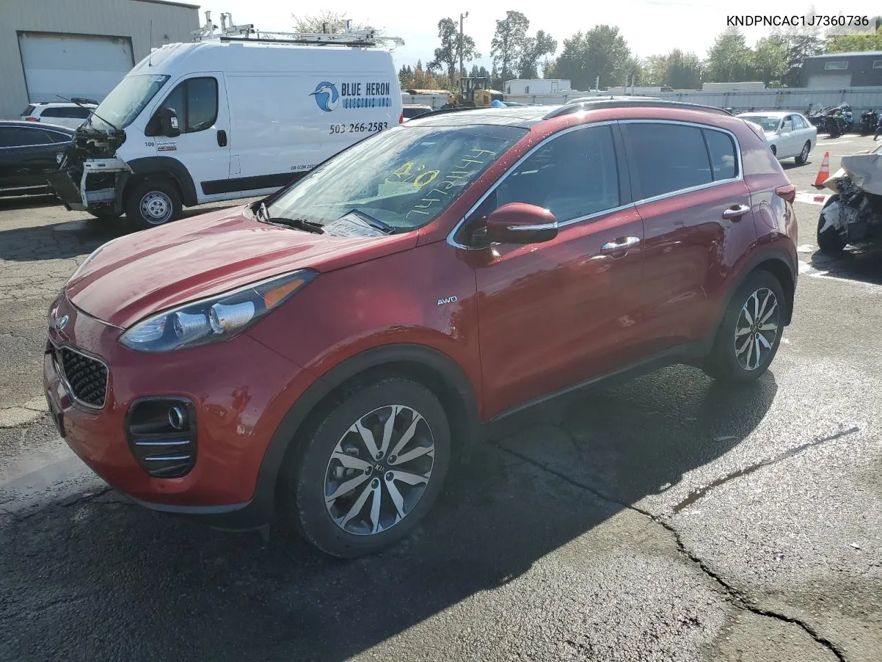 2018 Kia Sportage Ex VIN: KNDPNCAC1J7360736 Lot: 74721144