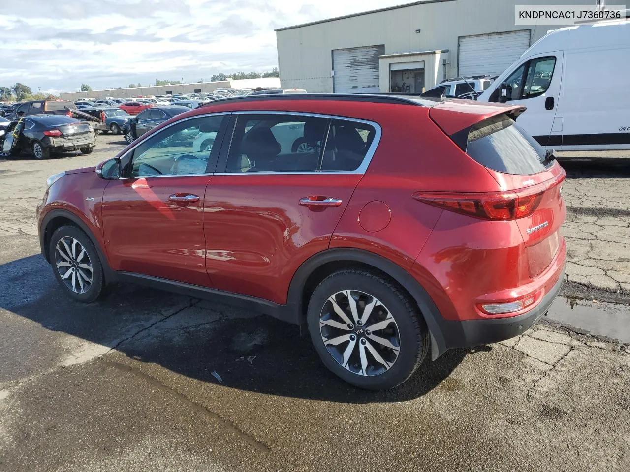 2018 Kia Sportage Ex VIN: KNDPNCAC1J7360736 Lot: 74721144