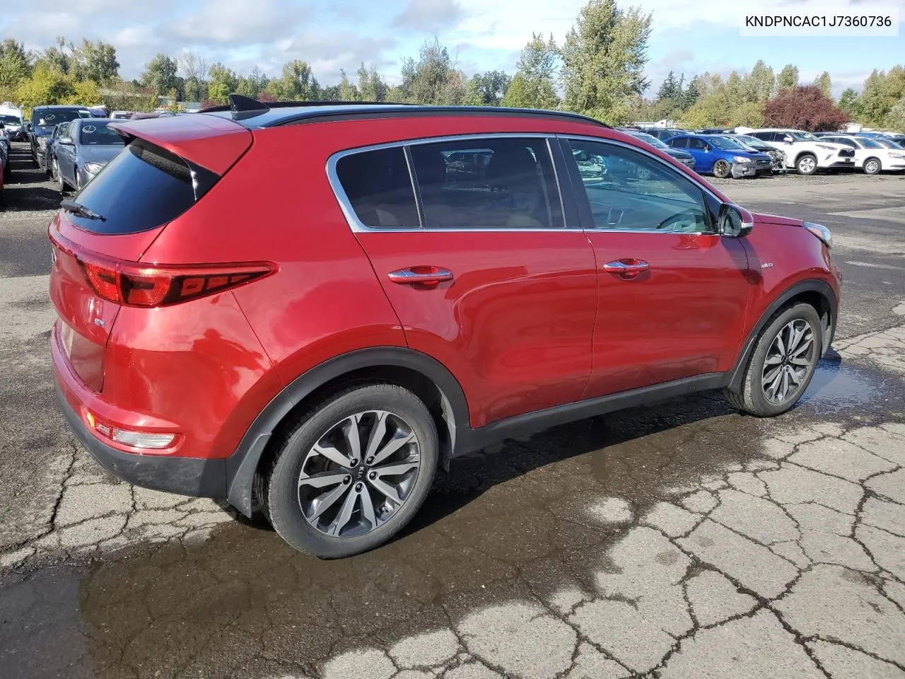 2018 Kia Sportage Ex VIN: KNDPNCAC1J7360736 Lot: 74721144