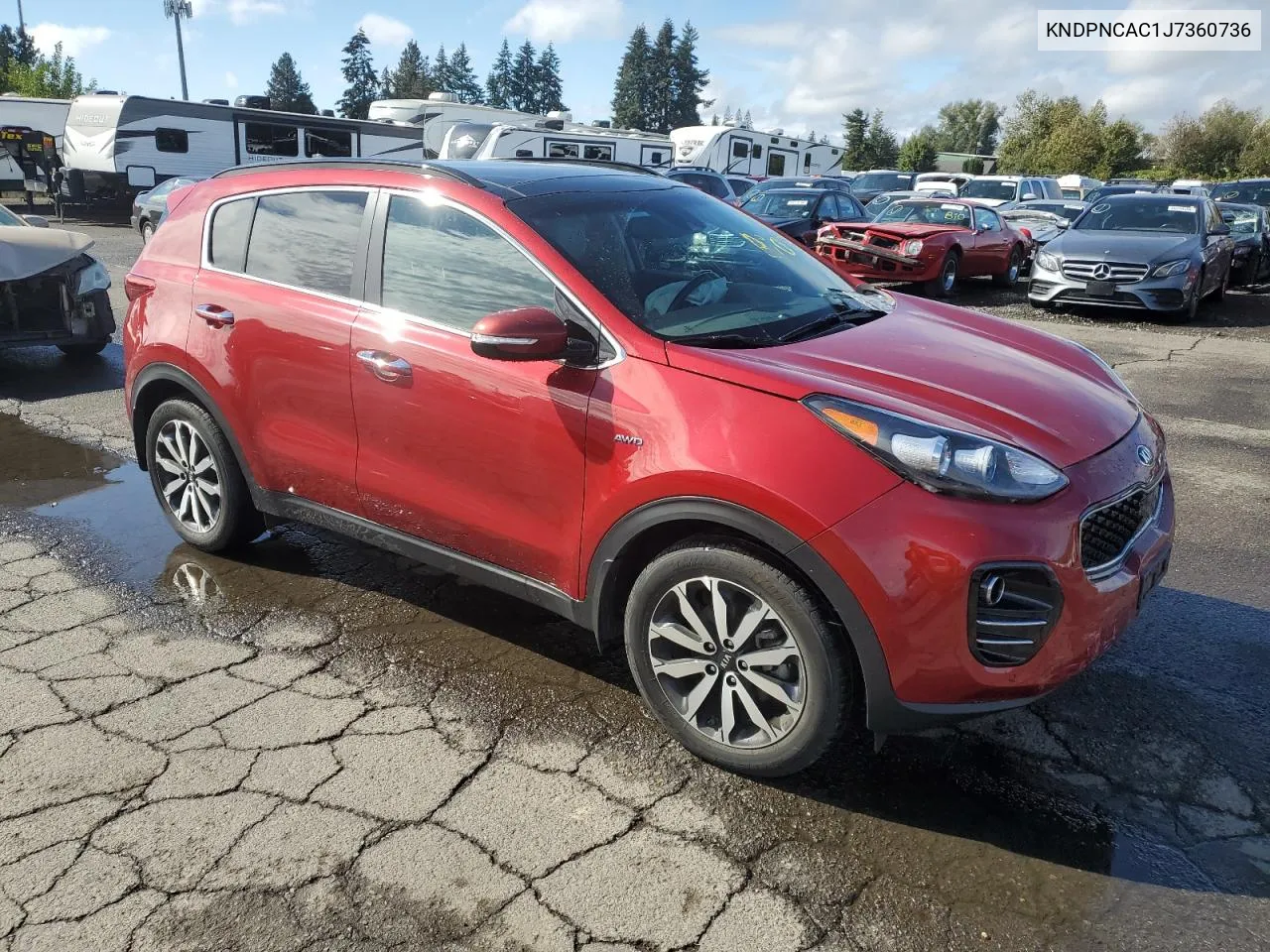 2018 Kia Sportage Ex VIN: KNDPNCAC1J7360736 Lot: 74721144