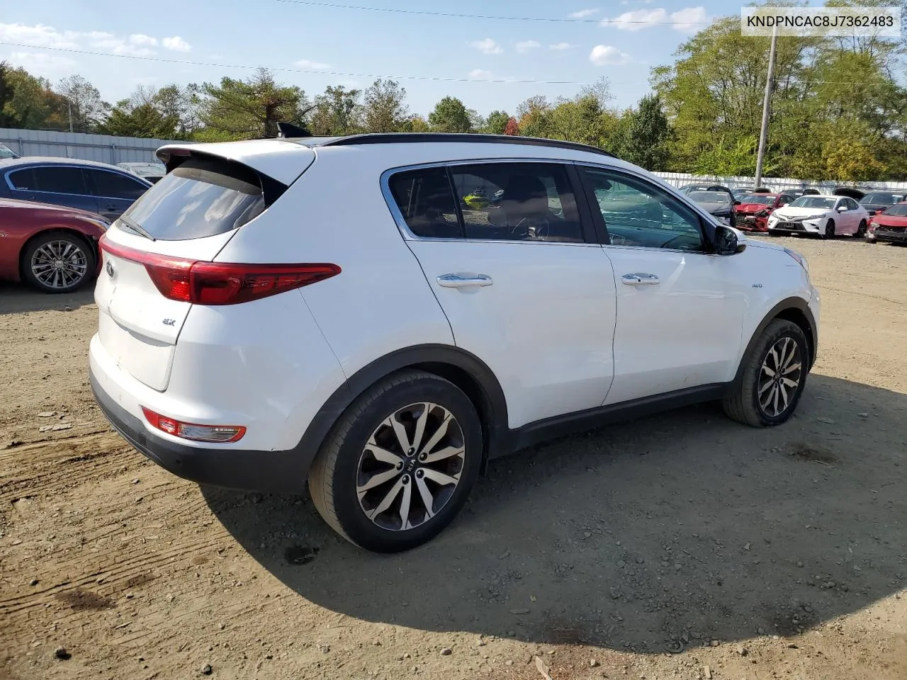 2018 Kia Sportage Ex VIN: KNDPNCAC8J7362483 Lot: 74811184