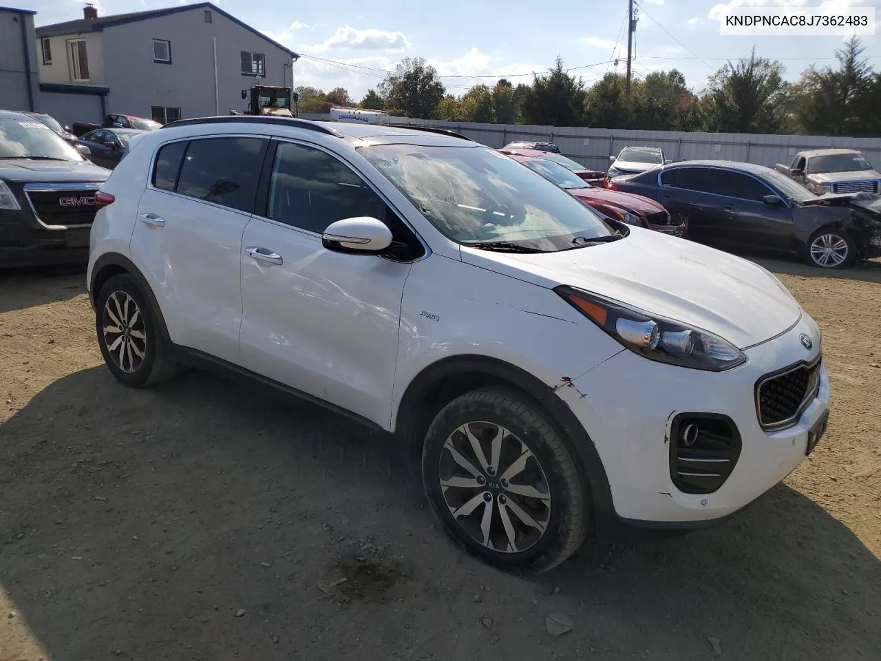 2018 Kia Sportage Ex VIN: KNDPNCAC8J7362483 Lot: 74811184