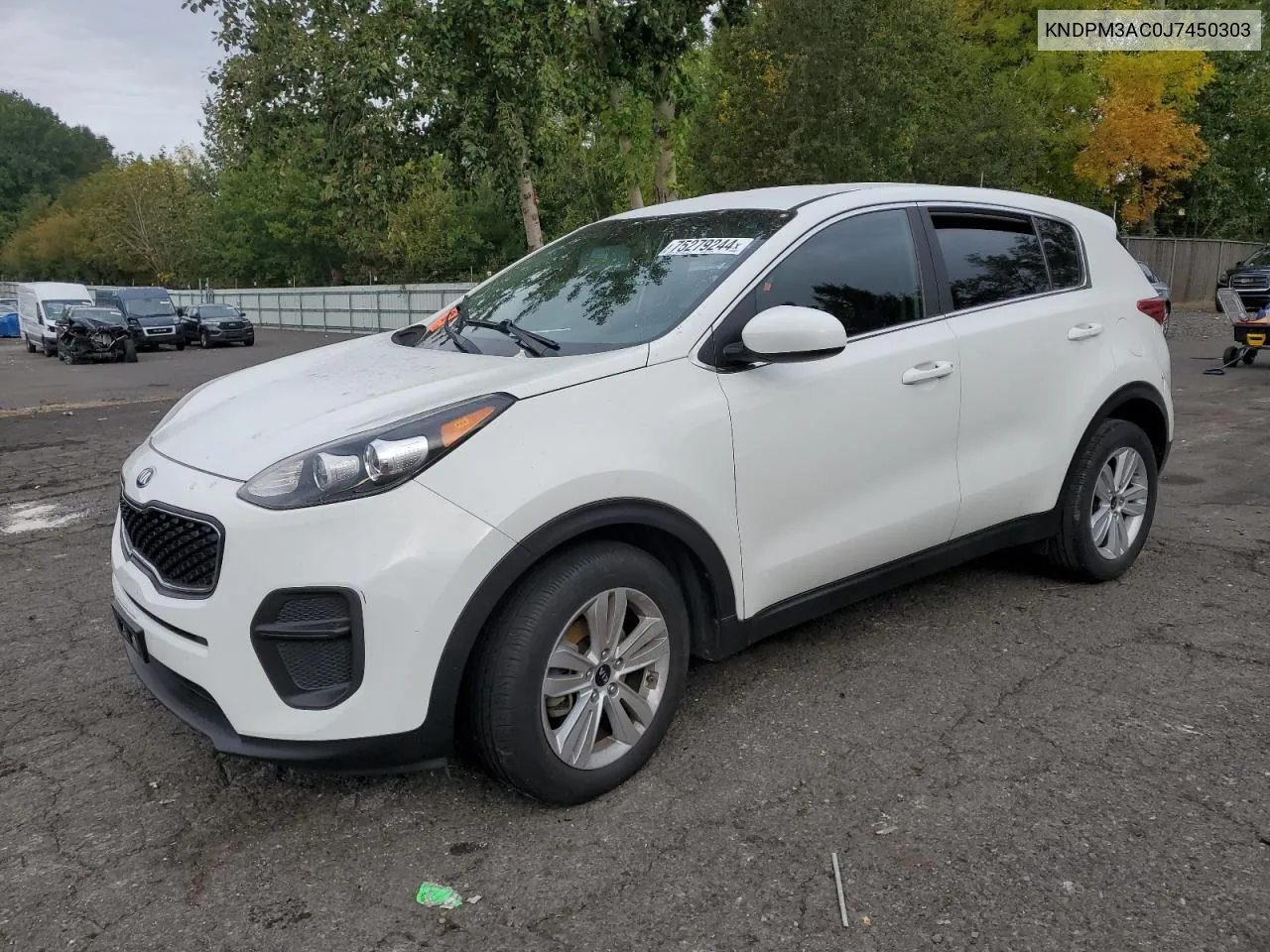 2018 Kia Sportage Lx VIN: KNDPM3AC0J7450303 Lot: 75279244