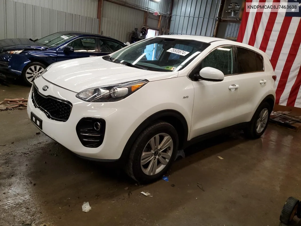 2018 Kia Sportage Lx VIN: KNDPMCAC8J7463638 Lot: 75500674