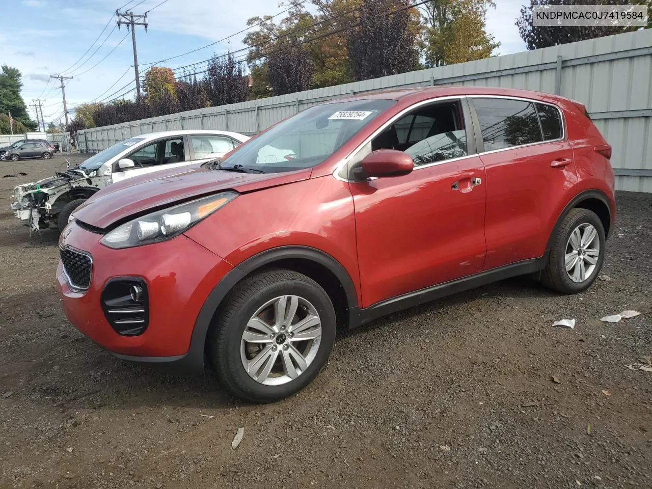 2018 Kia Sportage Lx VIN: KNDPMCAC0J7419584 Lot: 75829254