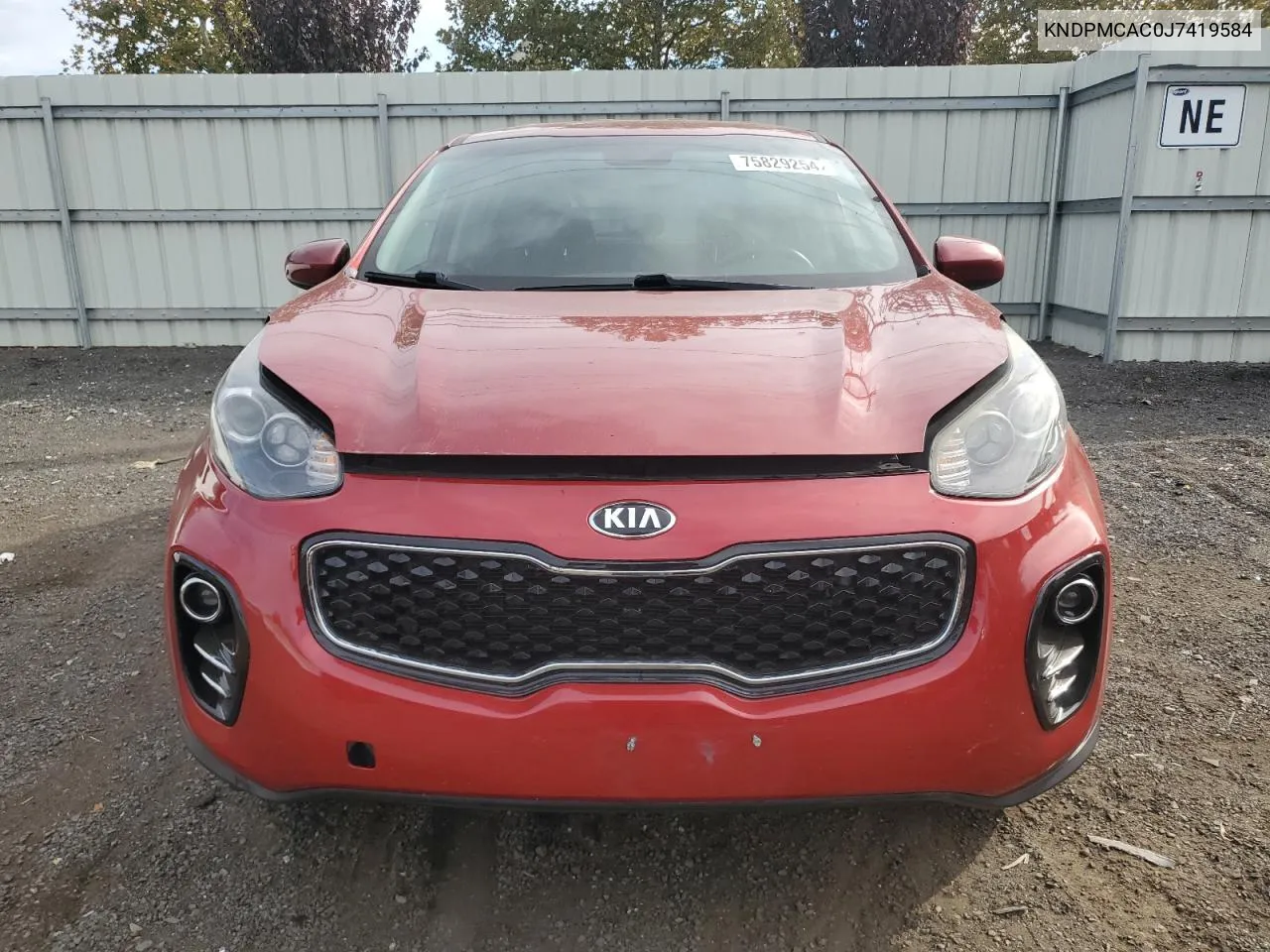 2018 Kia Sportage Lx VIN: KNDPMCAC0J7419584 Lot: 75829254