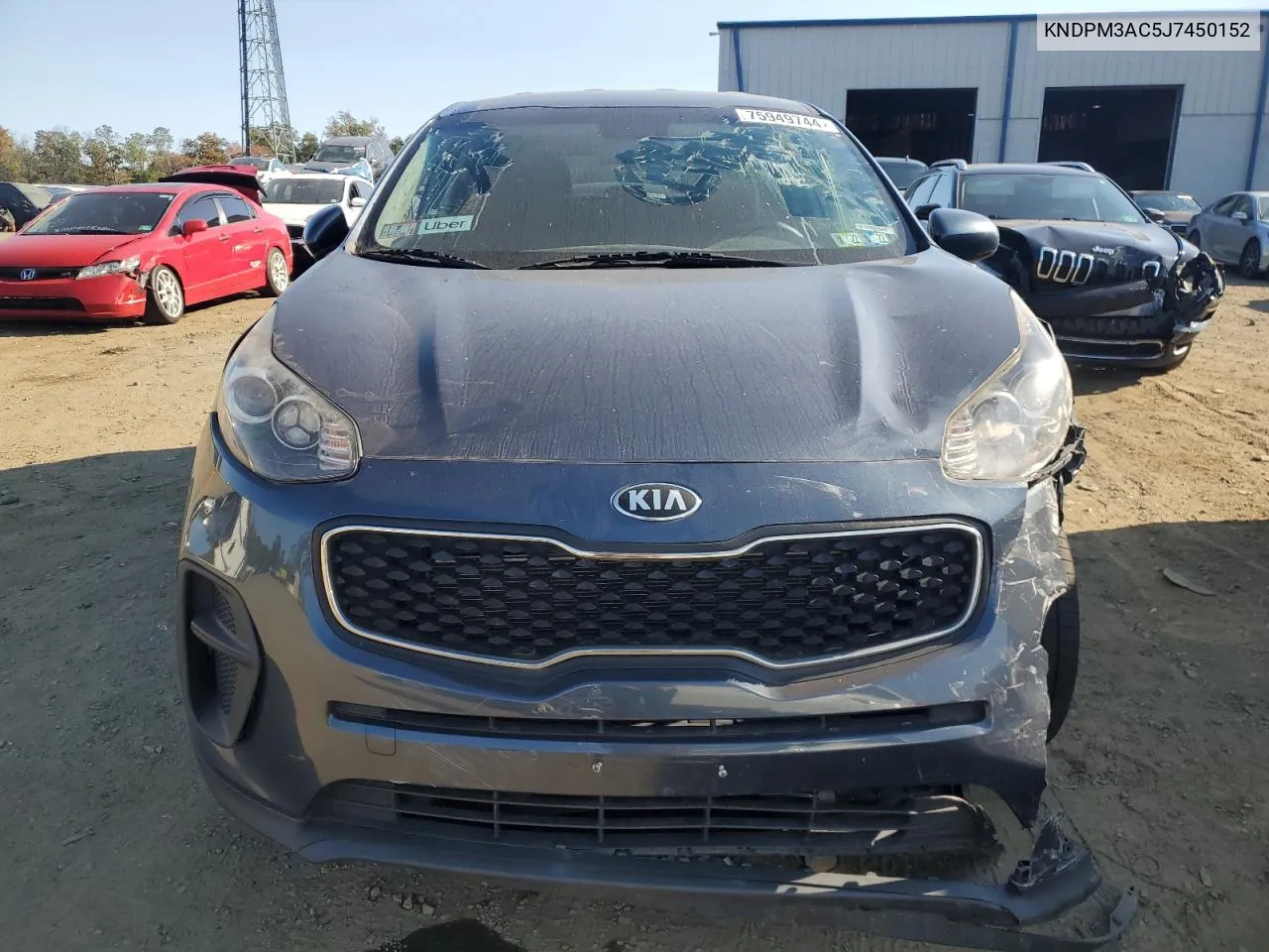 2018 Kia Sportage Lx VIN: KNDPM3AC5J7450152 Lot: 75949744