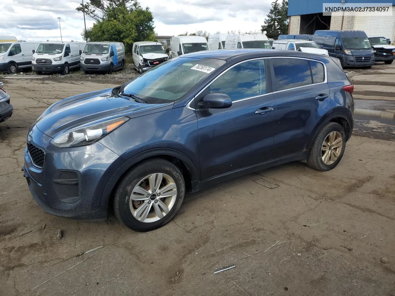 2018 Kia Sportage Lx VIN: KNDPM3AC2J7334097 Lot: 76250174