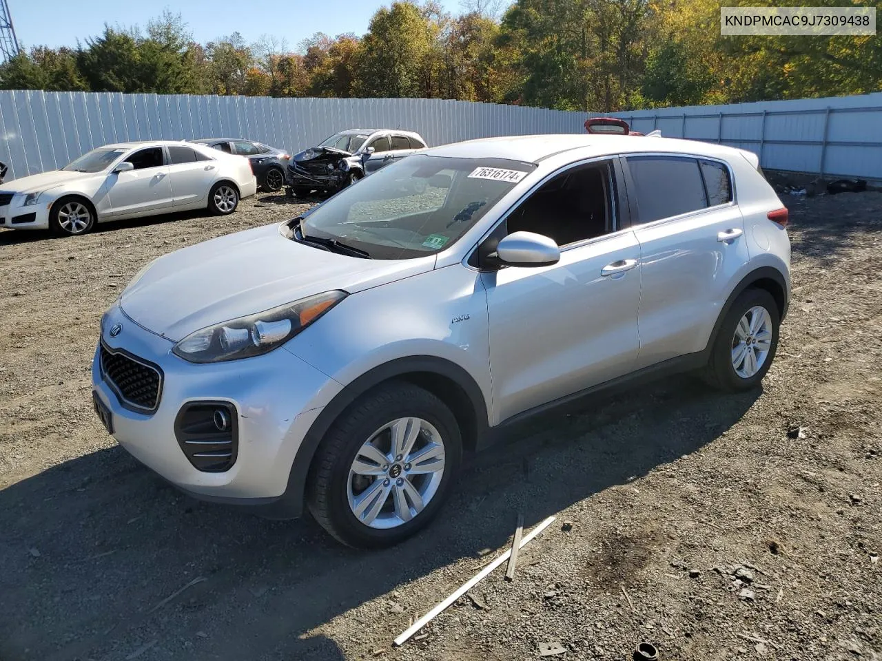 2018 Kia Sportage Lx VIN: KNDPMCAC9J7309438 Lot: 76316174