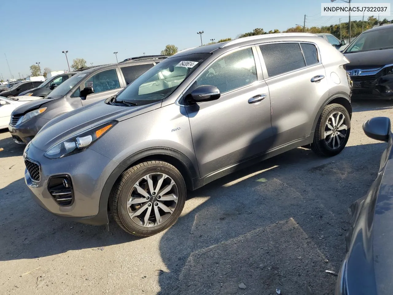 2018 Kia Sportage Ex VIN: KNDPNCAC5J7322037 Lot: 76438614