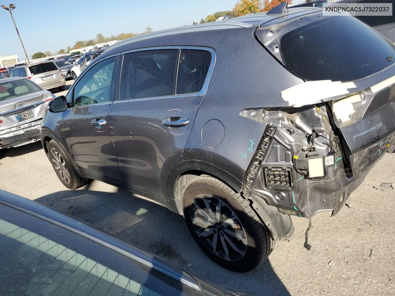 2018 Kia Sportage Ex VIN: KNDPNCAC5J7322037 Lot: 76438614