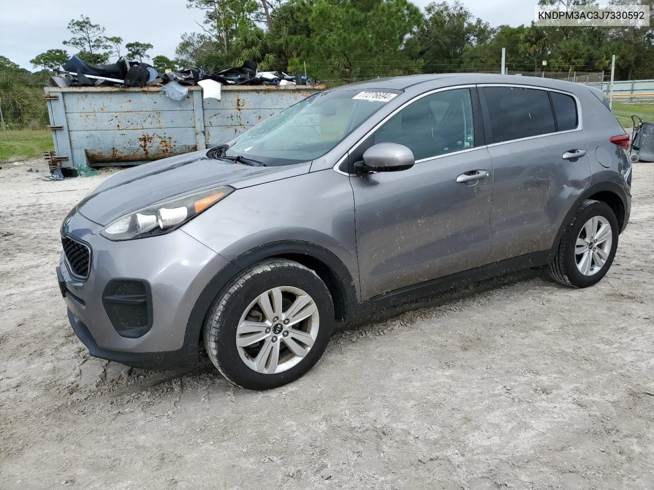 2018 Kia Sportage Lx VIN: KNDPM3AC3J7330592 Lot: 77276694