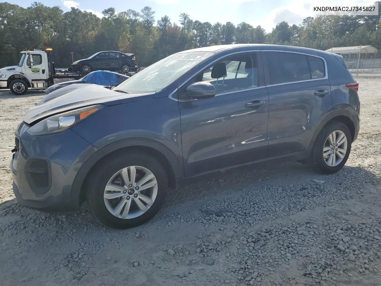 2018 Kia Sportage Lx VIN: KNDPM3AC2J7345827 Lot: 78705374