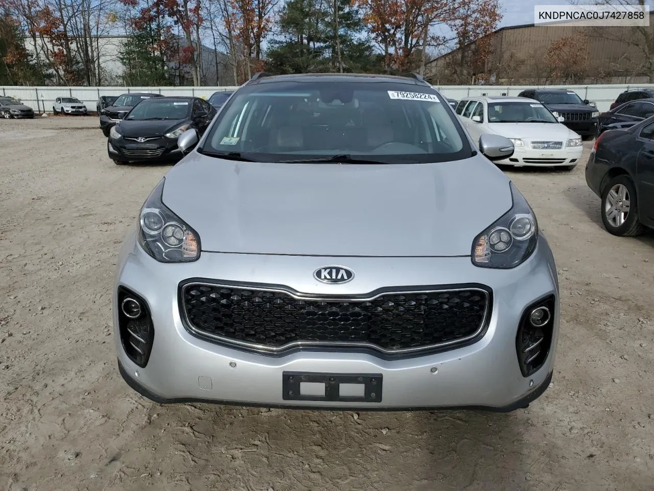 2018 Kia Sportage Ex VIN: KNDPNCAC0J7427858 Lot: 79258224