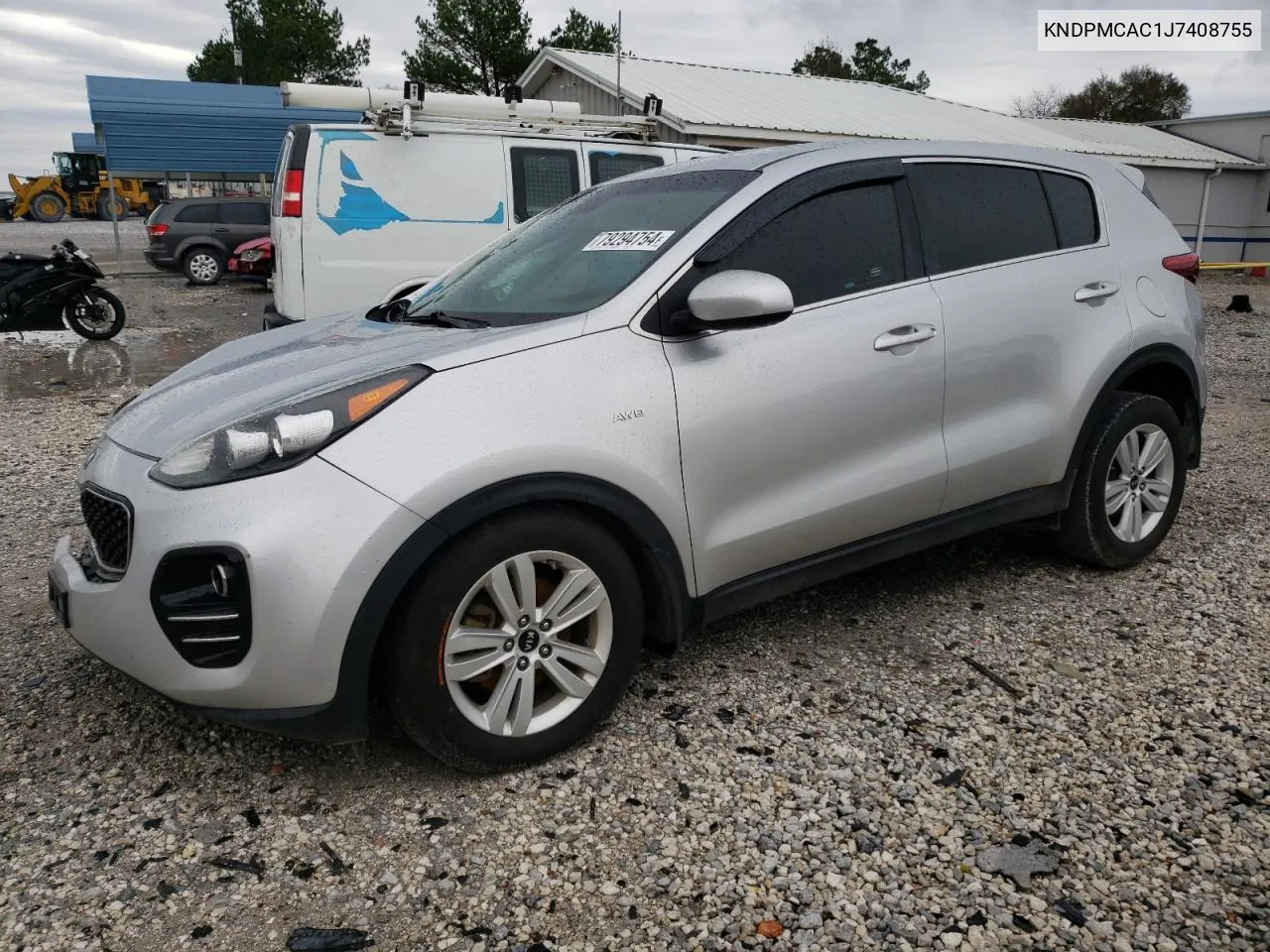 2018 Kia Sportage Lx VIN: KNDPMCAC1J7408755 Lot: 79294754