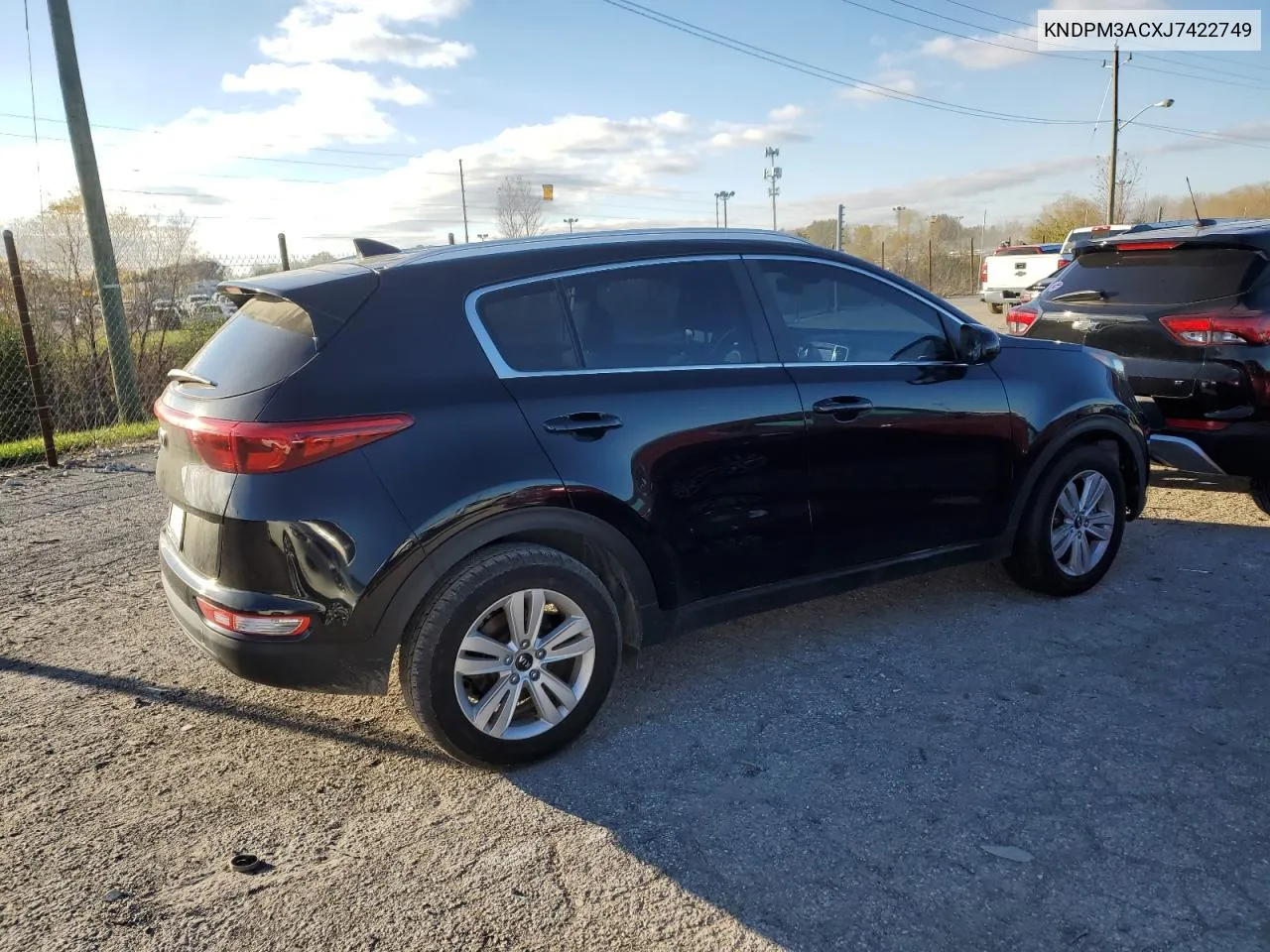 2018 Kia Sportage Lx VIN: KNDPM3ACXJ7422749 Lot: 80162664