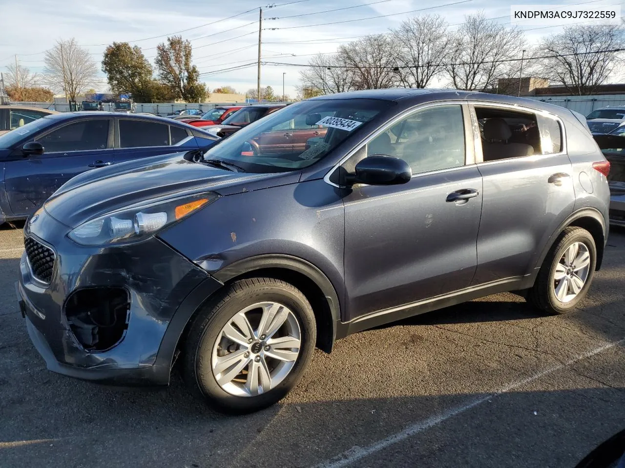 2018 Kia Sportage Lx VIN: KNDPM3AC9J7322559 Lot: 80395434