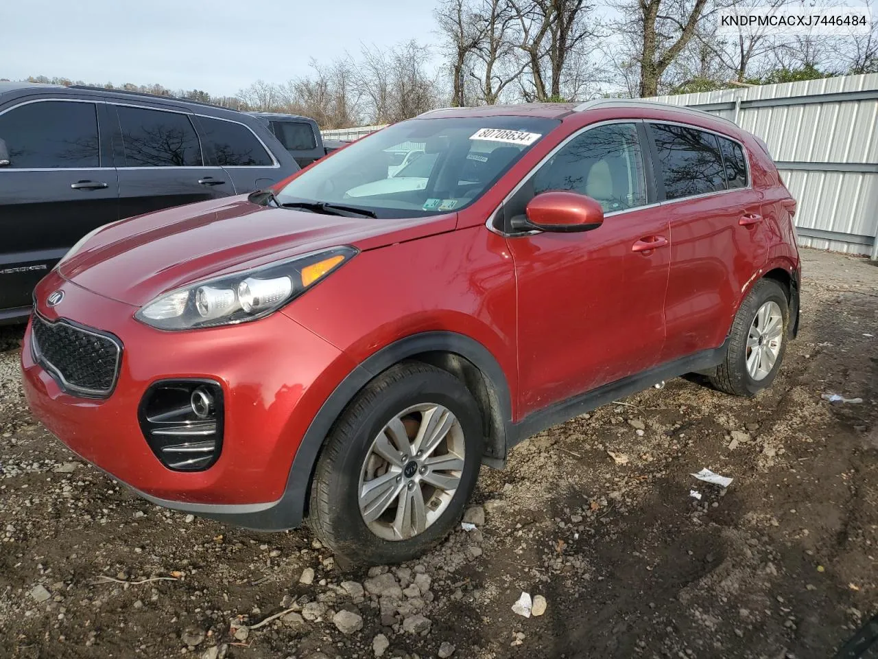 2018 Kia Sportage Lx VIN: KNDPMCACXJ7446484 Lot: 80708634