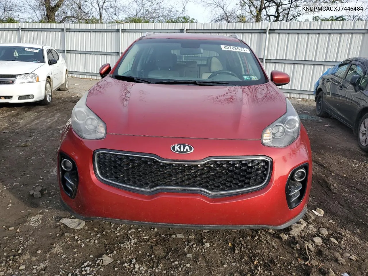 2018 Kia Sportage Lx VIN: KNDPMCACXJ7446484 Lot: 80708634