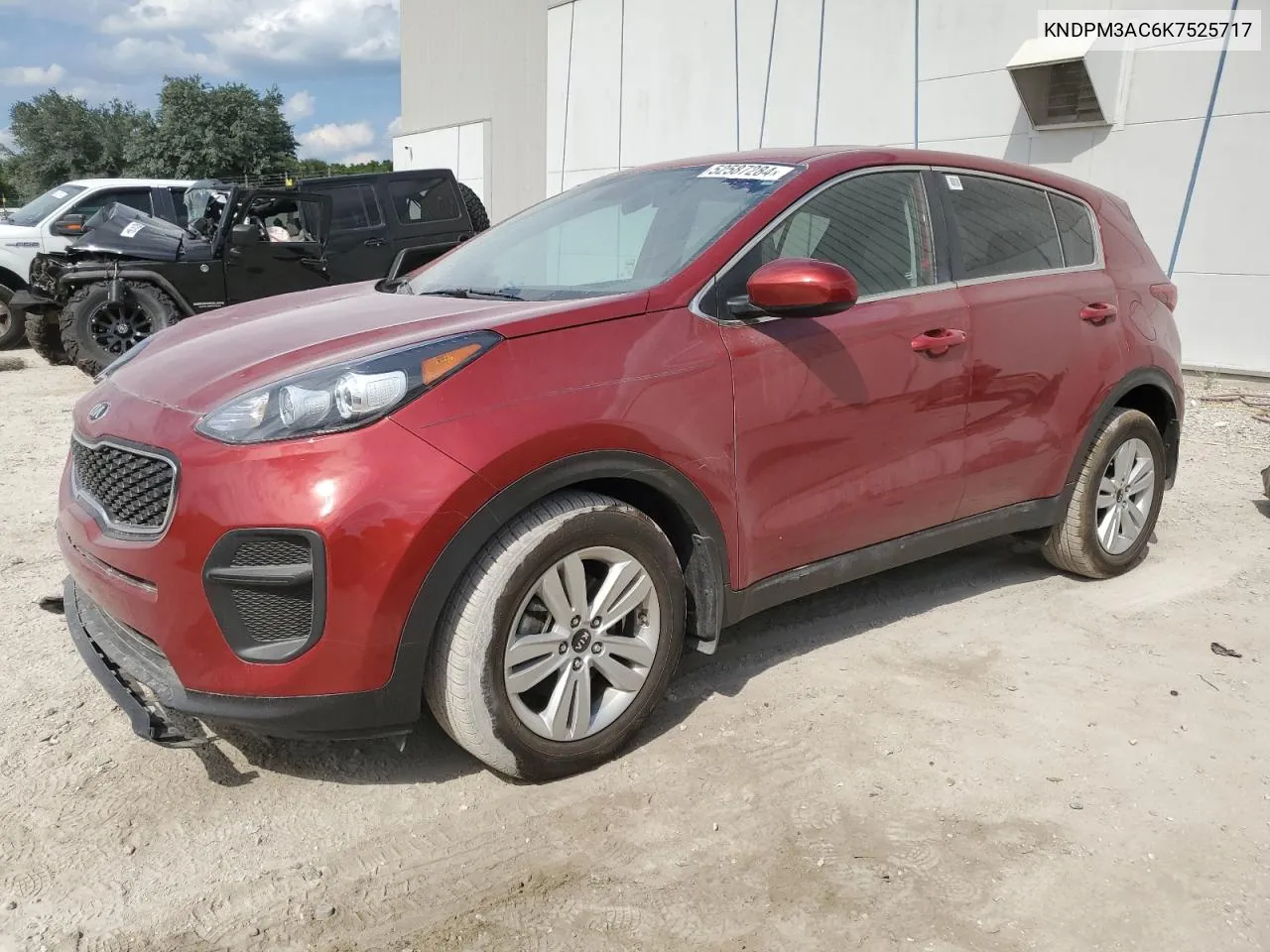 2019 Kia Sportage Lx VIN: KNDPM3AC6K7525717 Lot: 52587284