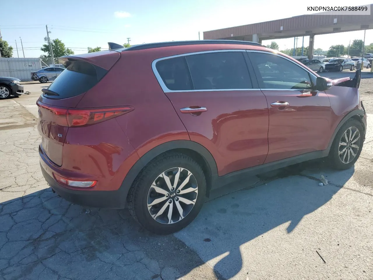 2019 Kia Sportage Ex VIN: KNDPN3AC0K7588499 Lot: 60253814