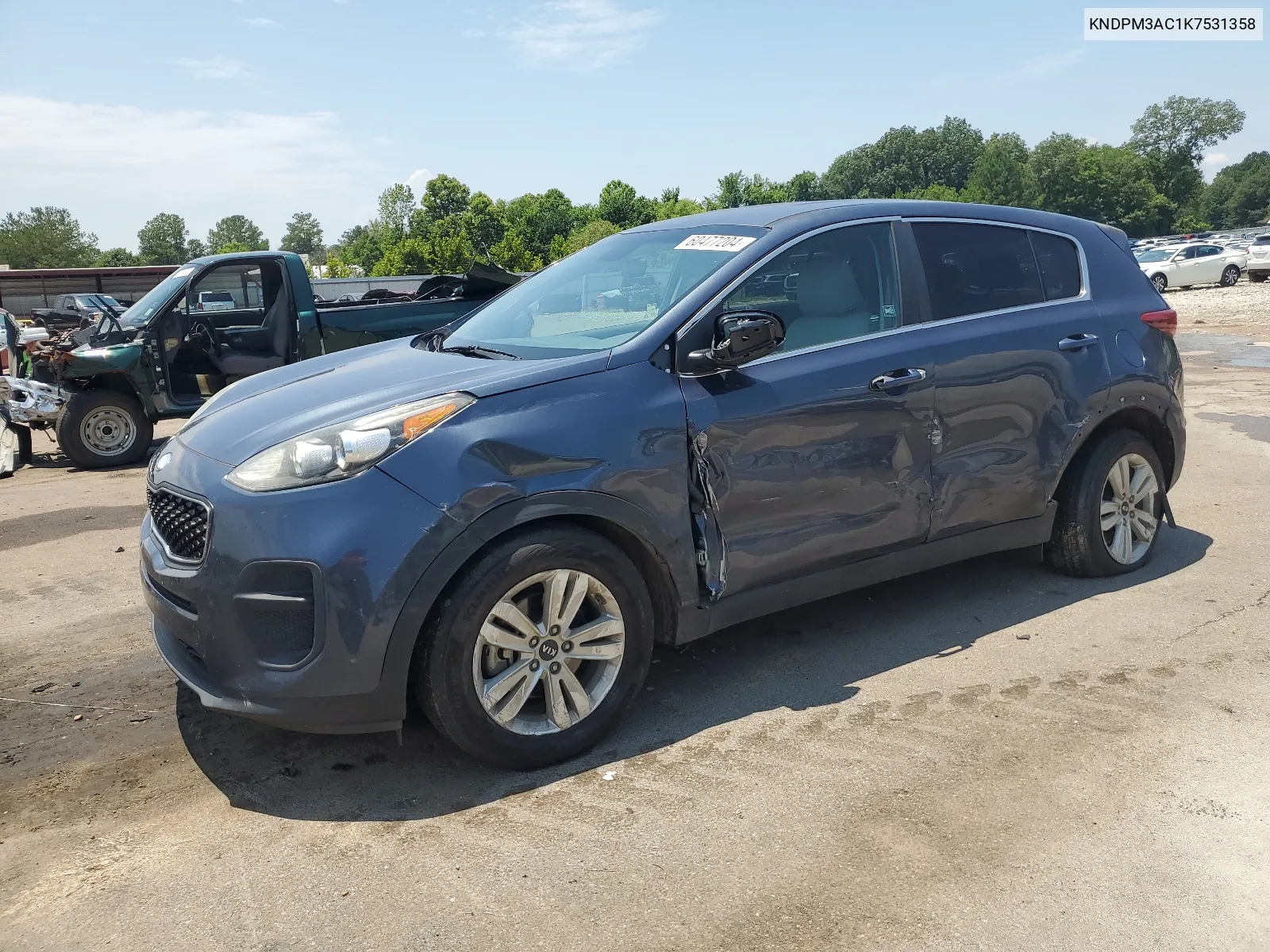 2019 Kia Sportage Lx VIN: KNDPM3AC1K7531358 Lot: 60477204