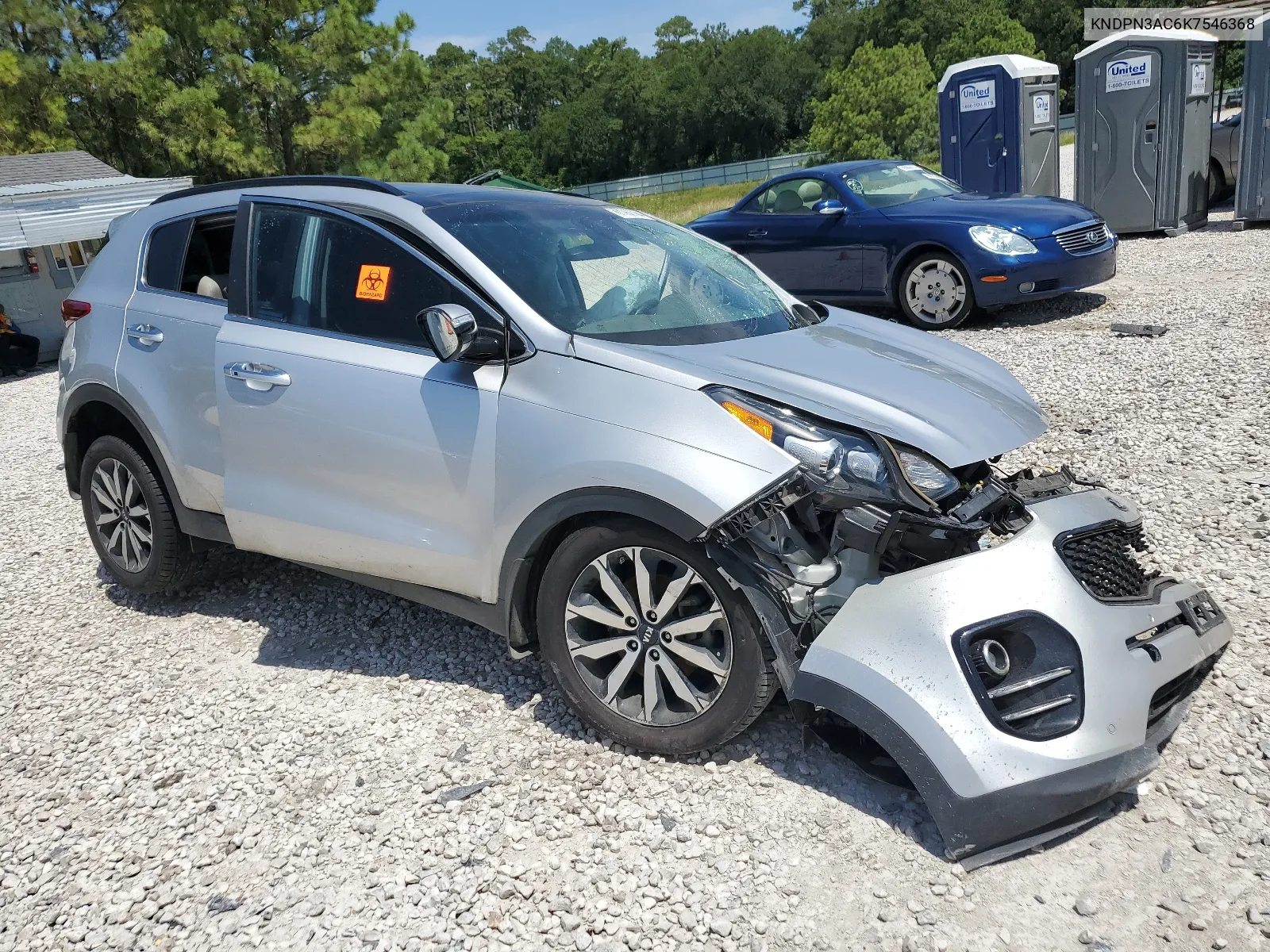 2019 Kia Sportage Ex VIN: KNDPN3AC6K7546368 Lot: 61050784