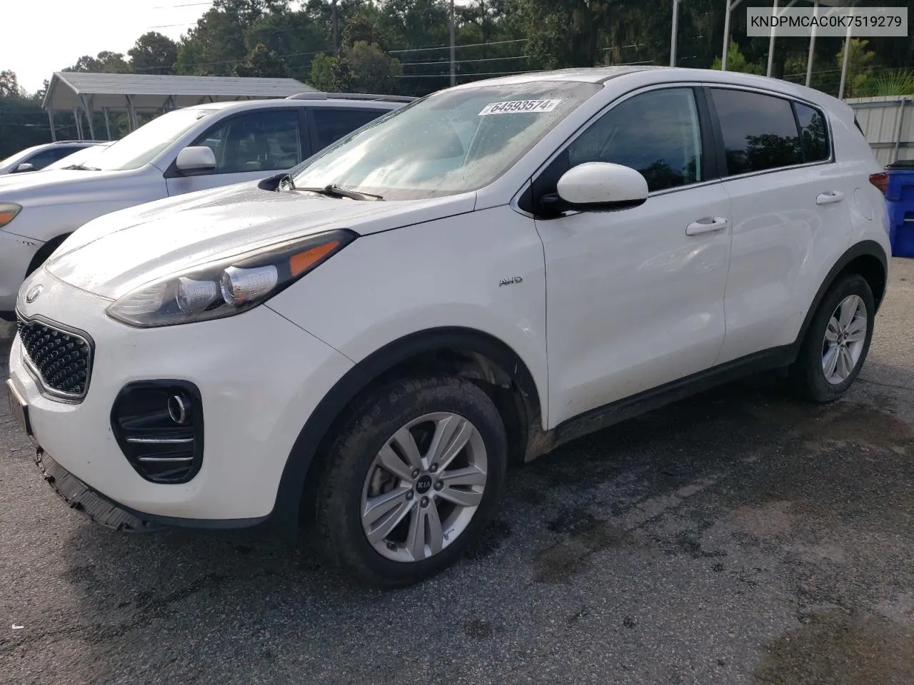 2019 Kia Sportage Lx VIN: KNDPMCAC0K7519279 Lot: 64593574