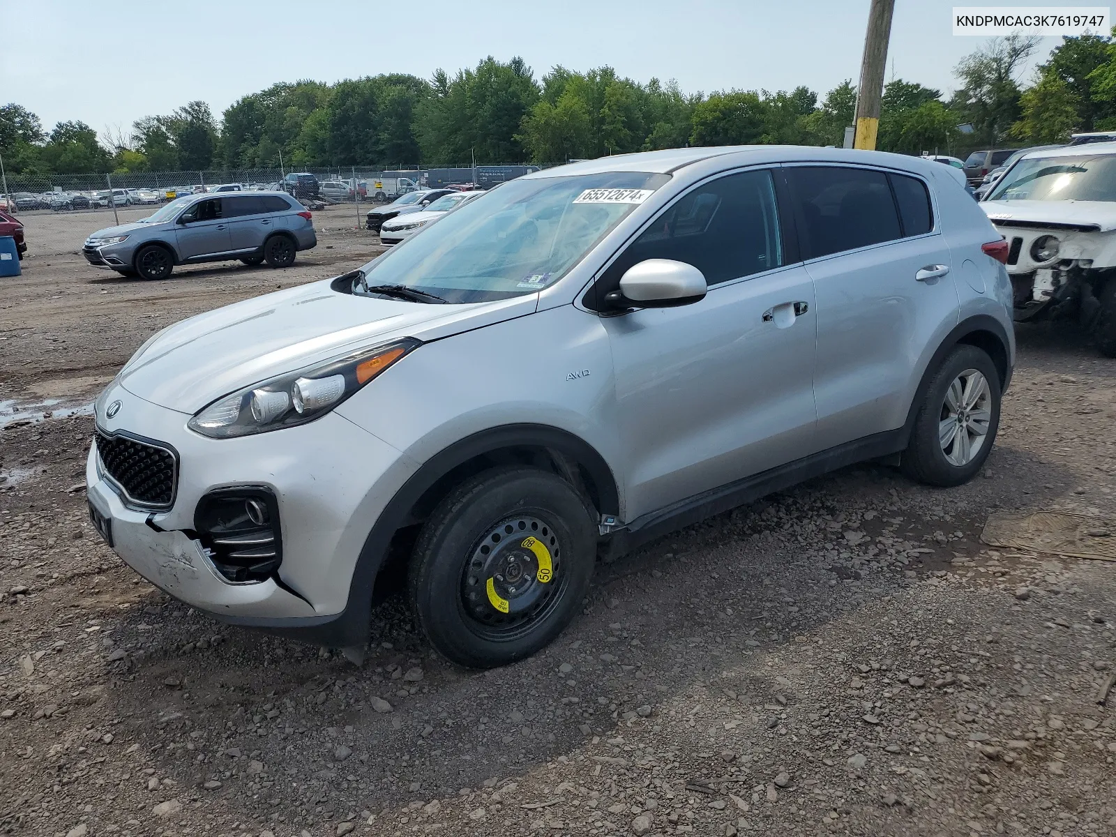 KNDPMCAC3K7619747 2019 Kia Sportage Lx