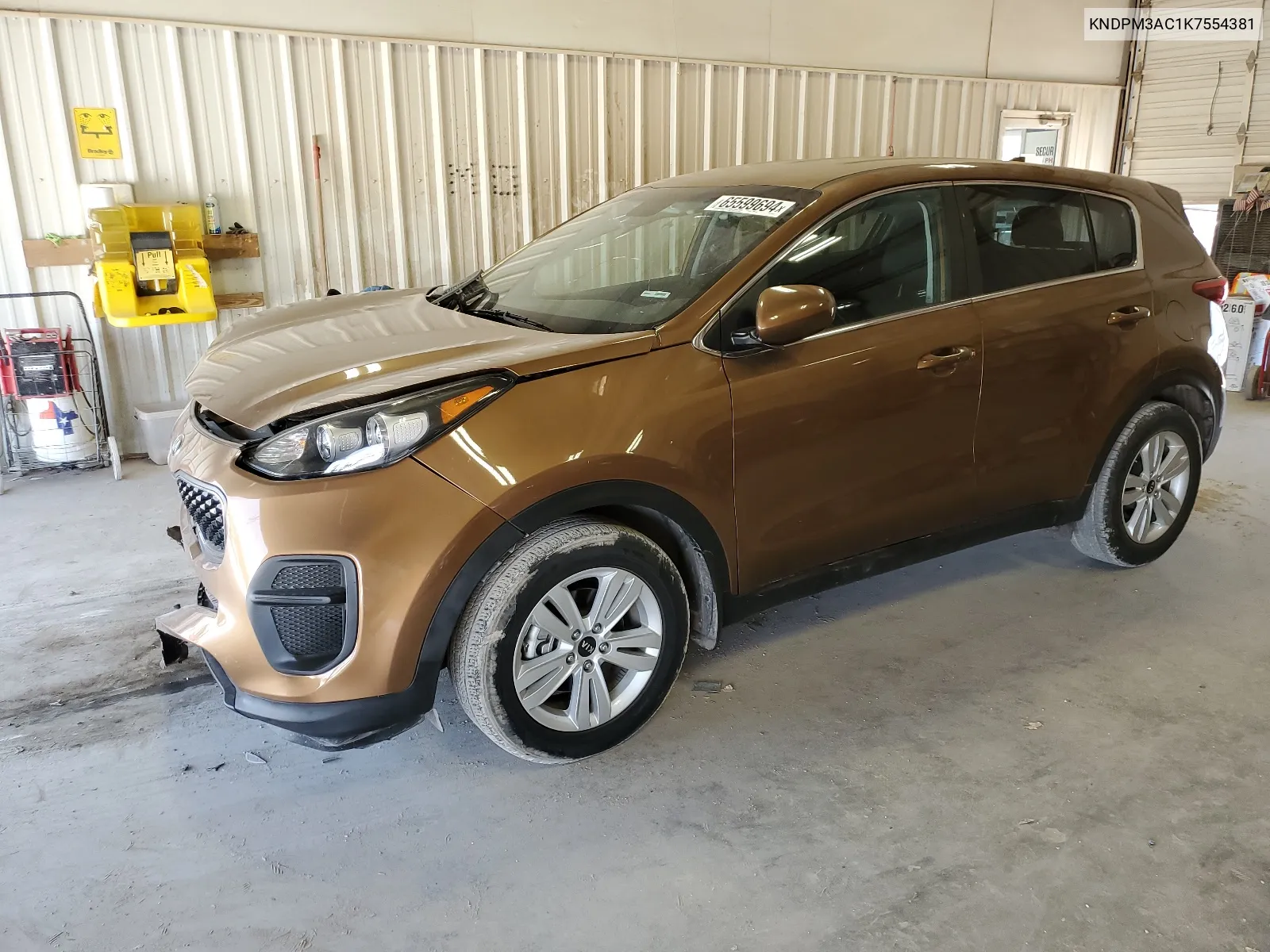 2019 Kia Sportage Lx VIN: KNDPM3AC1K7554381 Lot: 65599694