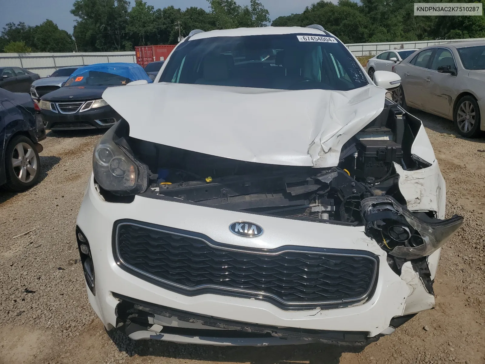 2019 Kia Sportage Ex VIN: KNDPN3AC2K7510287 Lot: 67454004