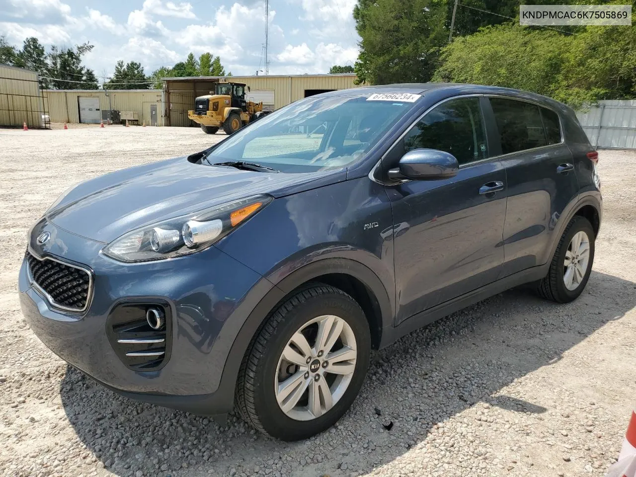 2019 Kia Sportage Lx VIN: KNDPMCAC6K7505869 Lot: 67566234