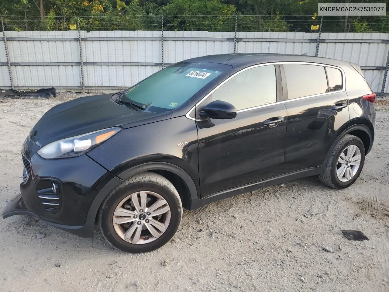 2019 Kia Sportage Lx VIN: KNDPMCAC2K7535077 Lot: 68166604