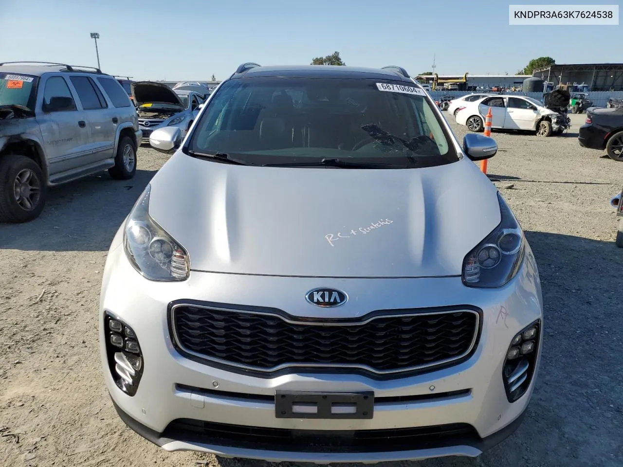 2019 Kia Sportage Sx VIN: KNDPR3A63K7624538 Lot: 68710604