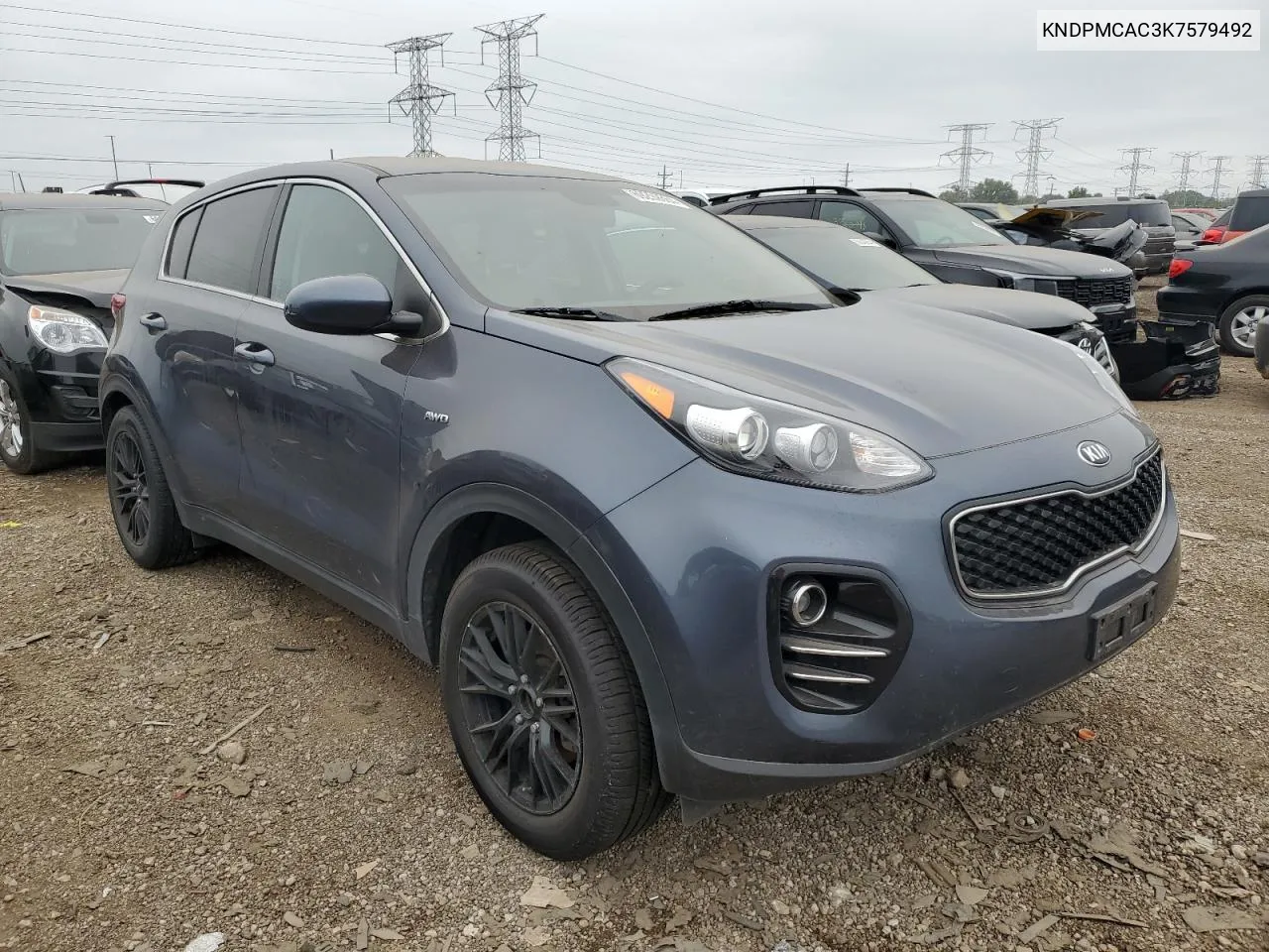 2019 Kia Sportage Lx VIN: KNDPMCAC3K7579492 Lot: 69292664