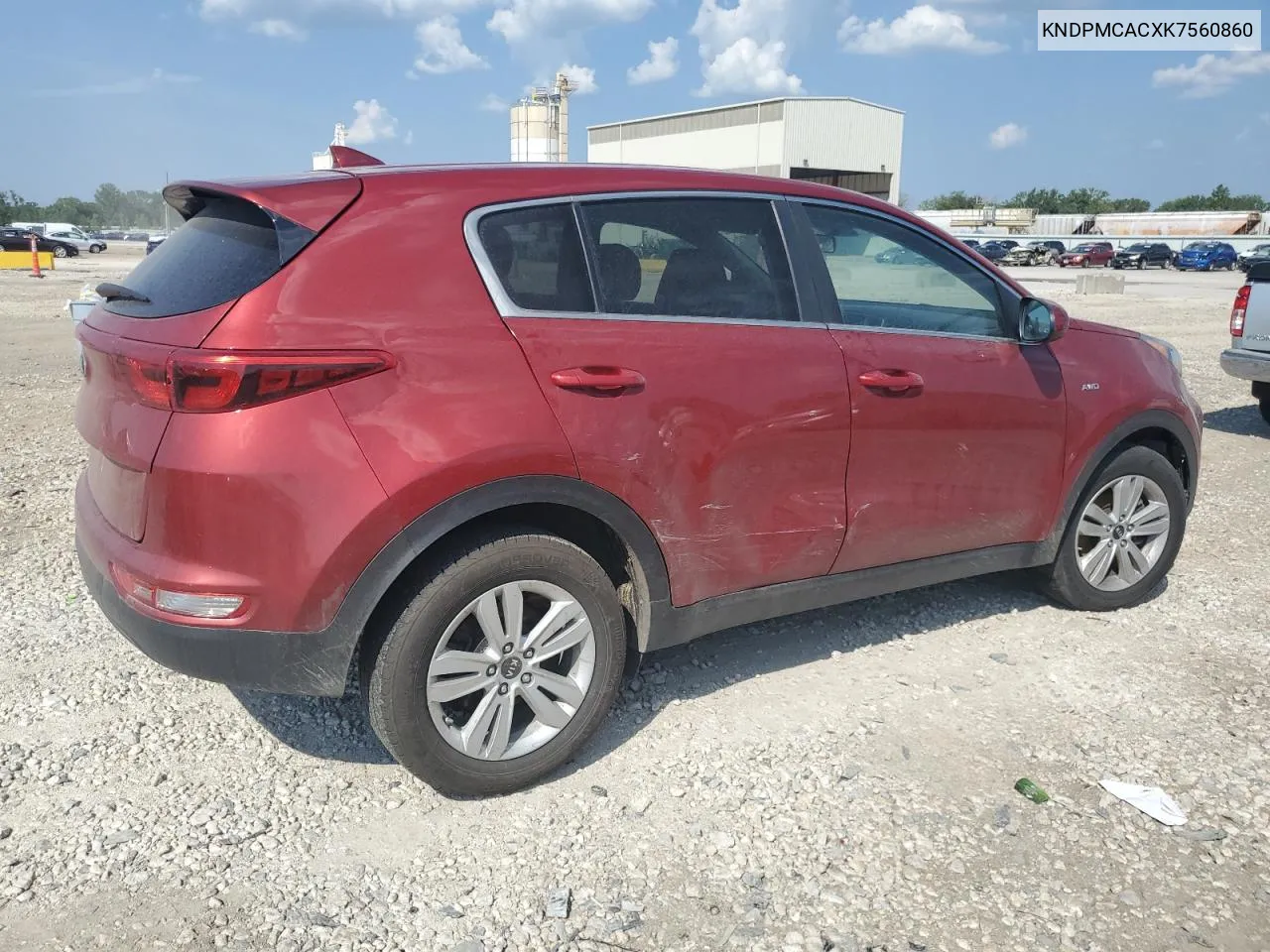 2019 Kia Sportage Lx VIN: KNDPMCACXK7560860 Lot: 69448894