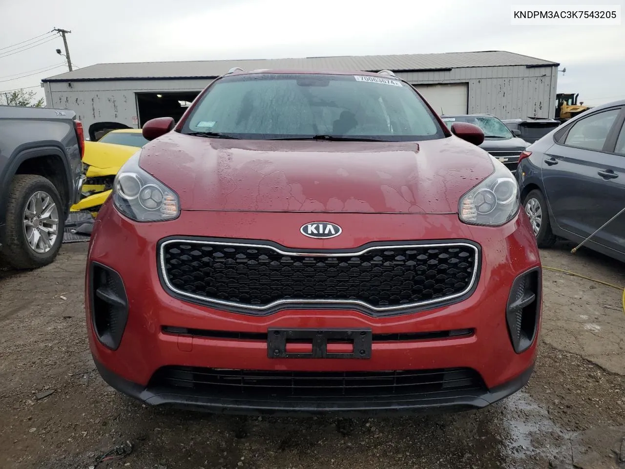 2019 Kia Sportage Lx VIN: KNDPM3AC3K7543205 Lot: 70063674