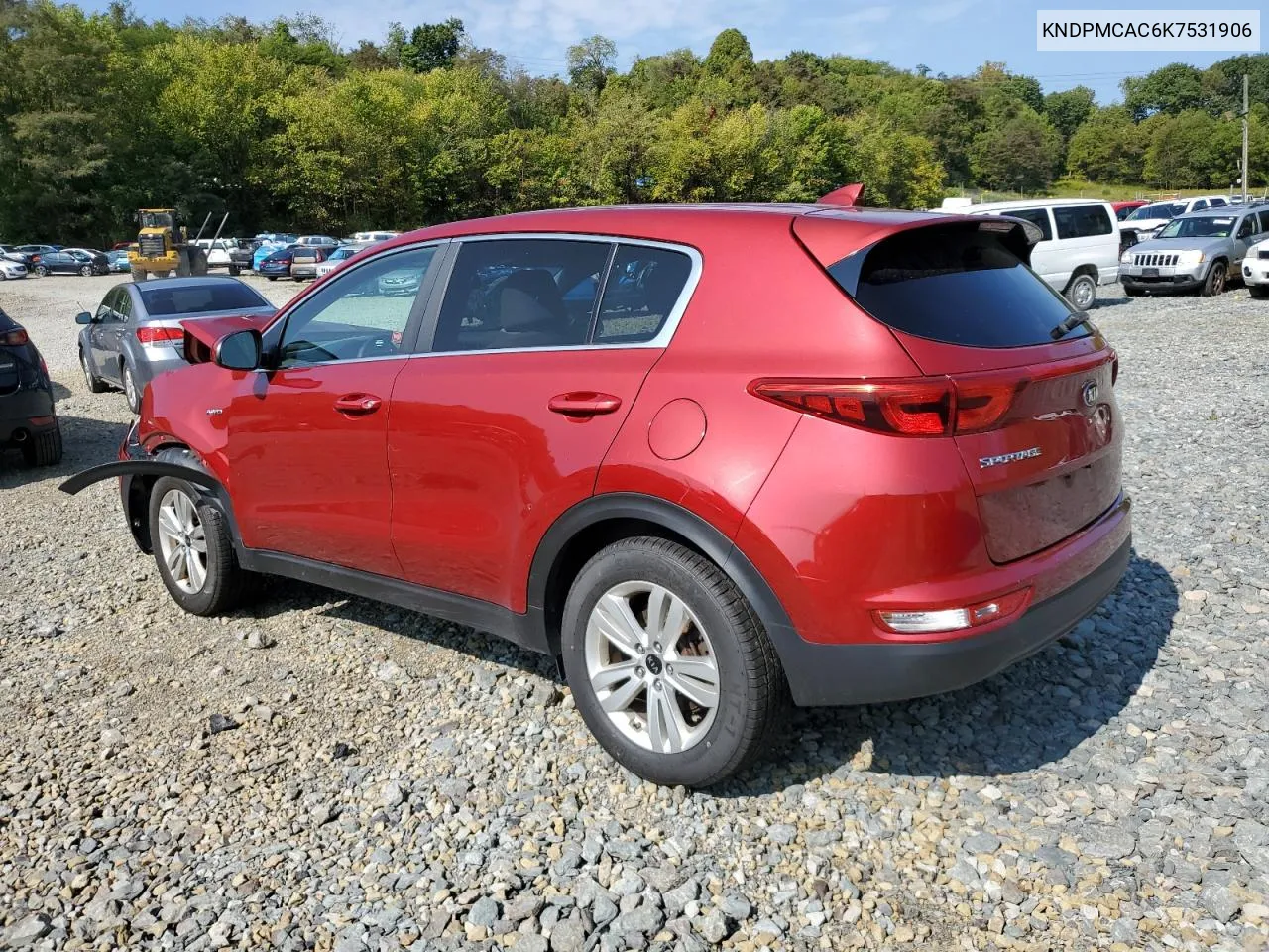 2019 Kia Sportage Lx VIN: KNDPMCAC6K7531906 Lot: 70573784