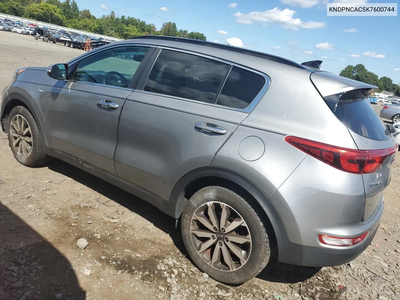 KNDPNCAC5K7600744 2019 Kia Sportage Ex