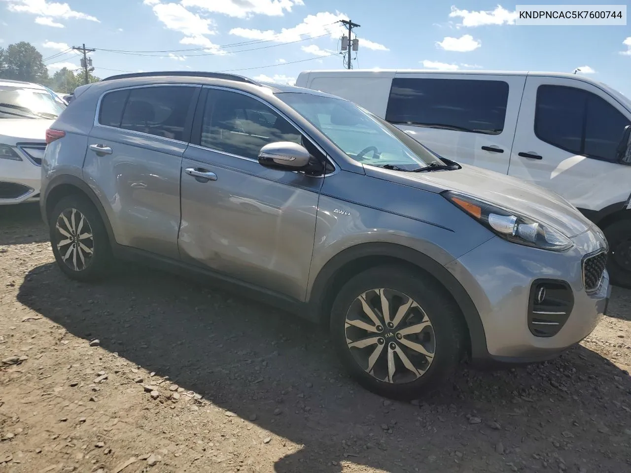 2019 Kia Sportage Ex VIN: KNDPNCAC5K7600744 Lot: 70691484