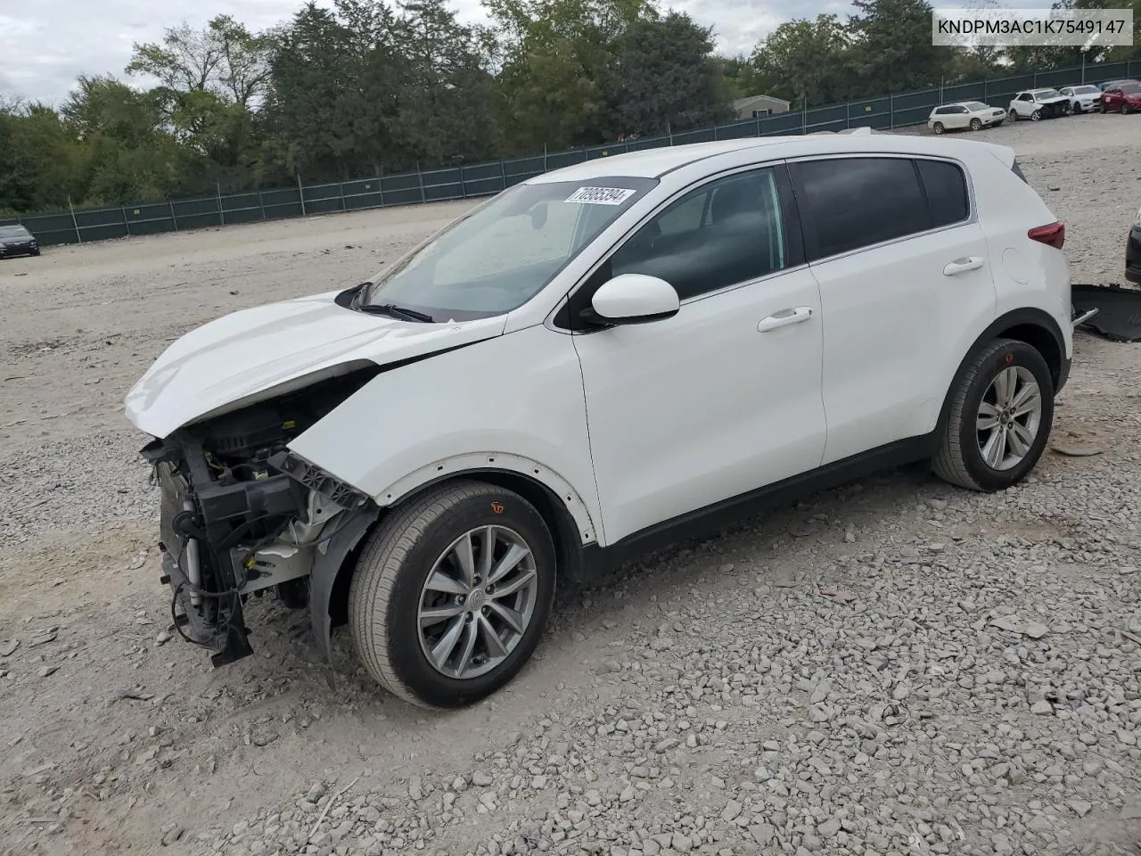 2019 Kia Sportage Lx VIN: KNDPM3AC1K7549147 Lot: 70985394