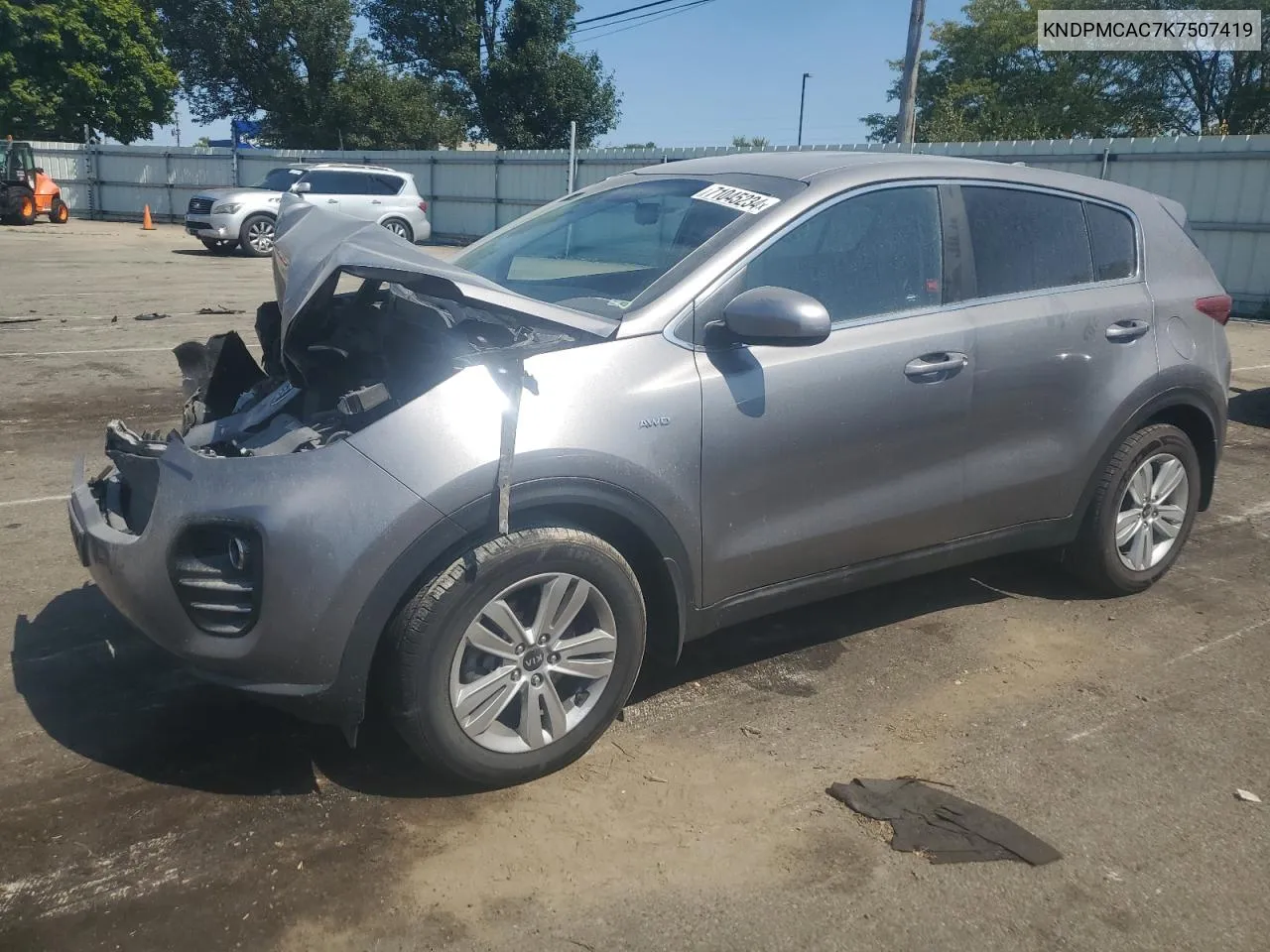 2019 Kia Sportage Lx VIN: KNDPMCAC7K7507419 Lot: 71045234